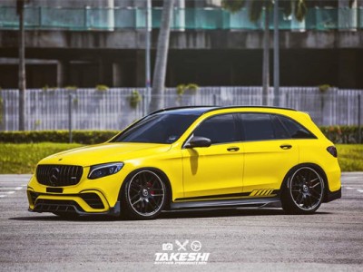 Extraordinary interpretation of yellow Mercedes-Benz GLC bagriders