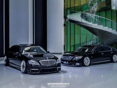 A Symphony of Luxury and Innovation: The Transformed Mercedes-Benz S-Class W221 with Bag Riders